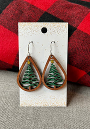 Wood Teardrop Tree Dangle
